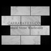 Carrara Marble Italian White Bianco Carrera 12x24 Marble Tile Honed