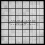 Statuary Marble Italian White Statuario 1x1 Mosaic Tile Polished
