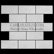 Statuary Marble Italian White Statuario 3x6 Marble Subway Tile Polished